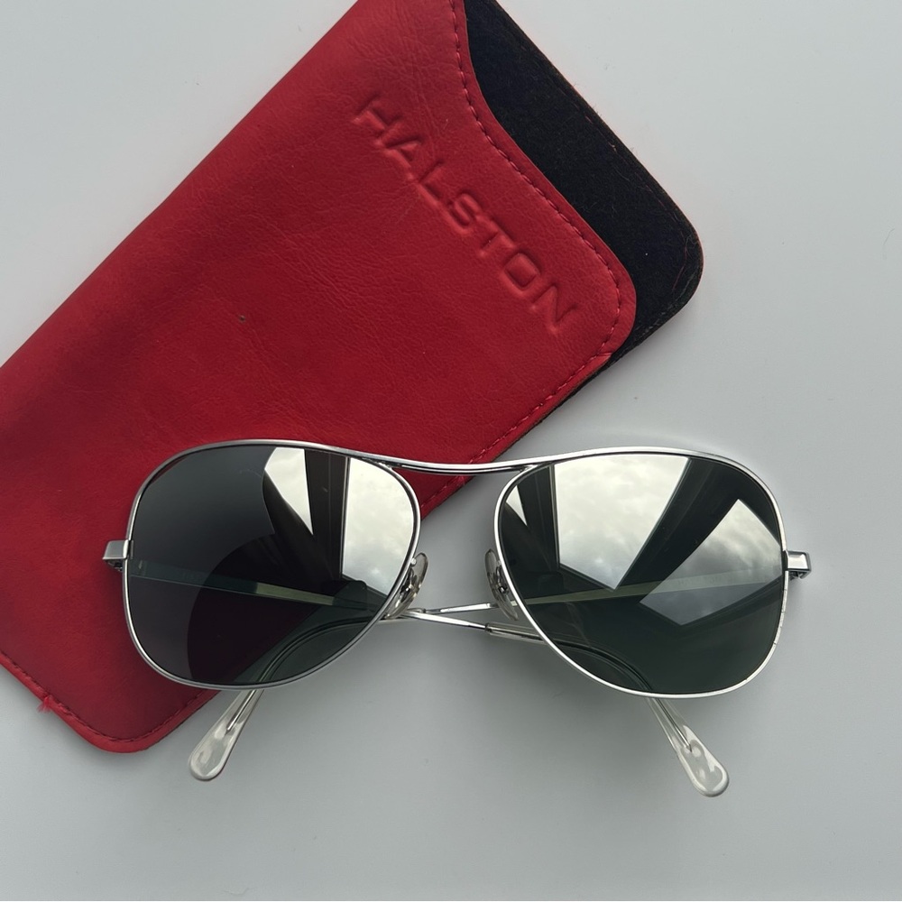 New Vintage B&L RayBan G31 TGM Silver Halston 105 Large Metal Aviator Sunglasses